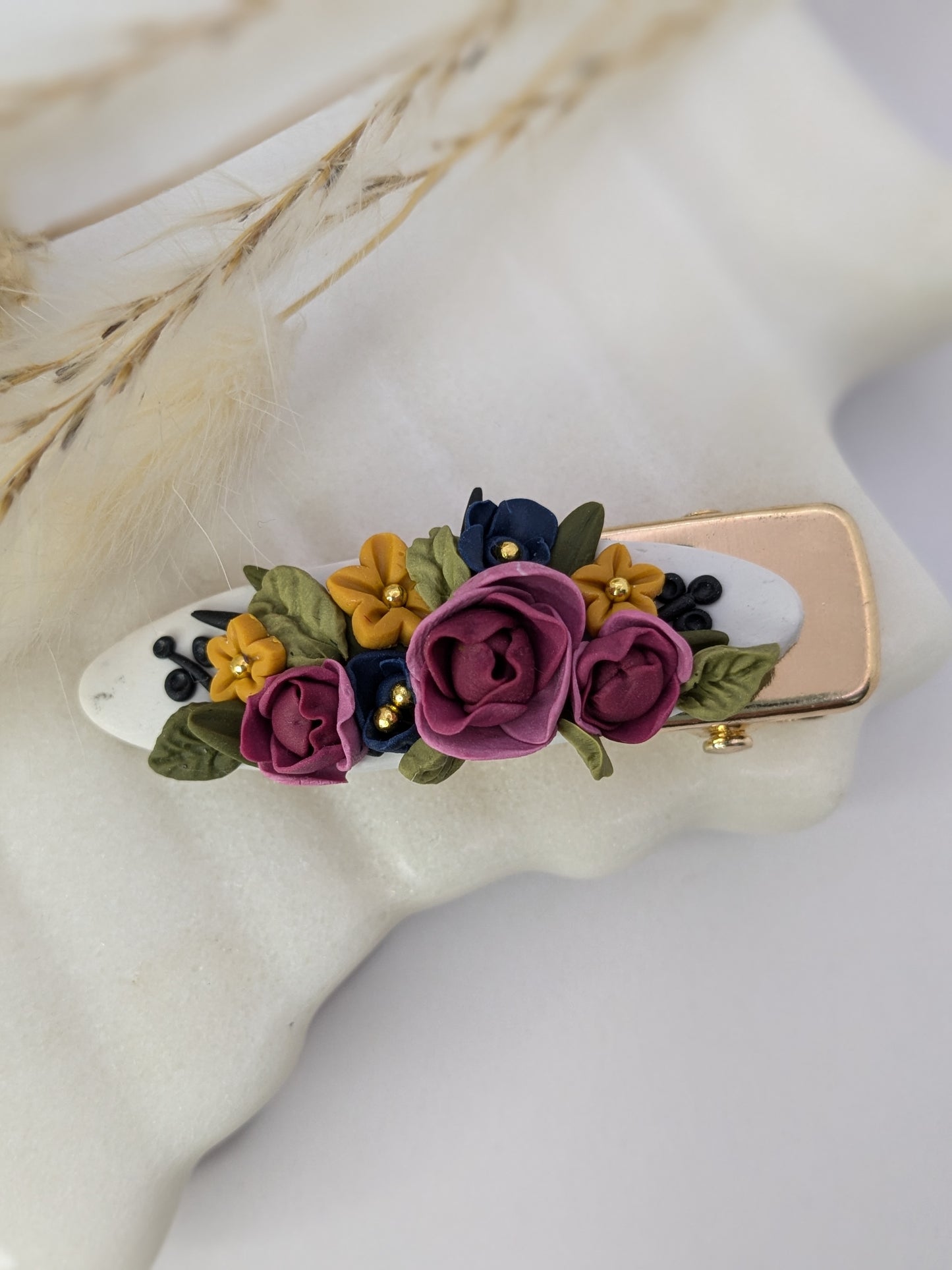 Fall Floral Hair Clips