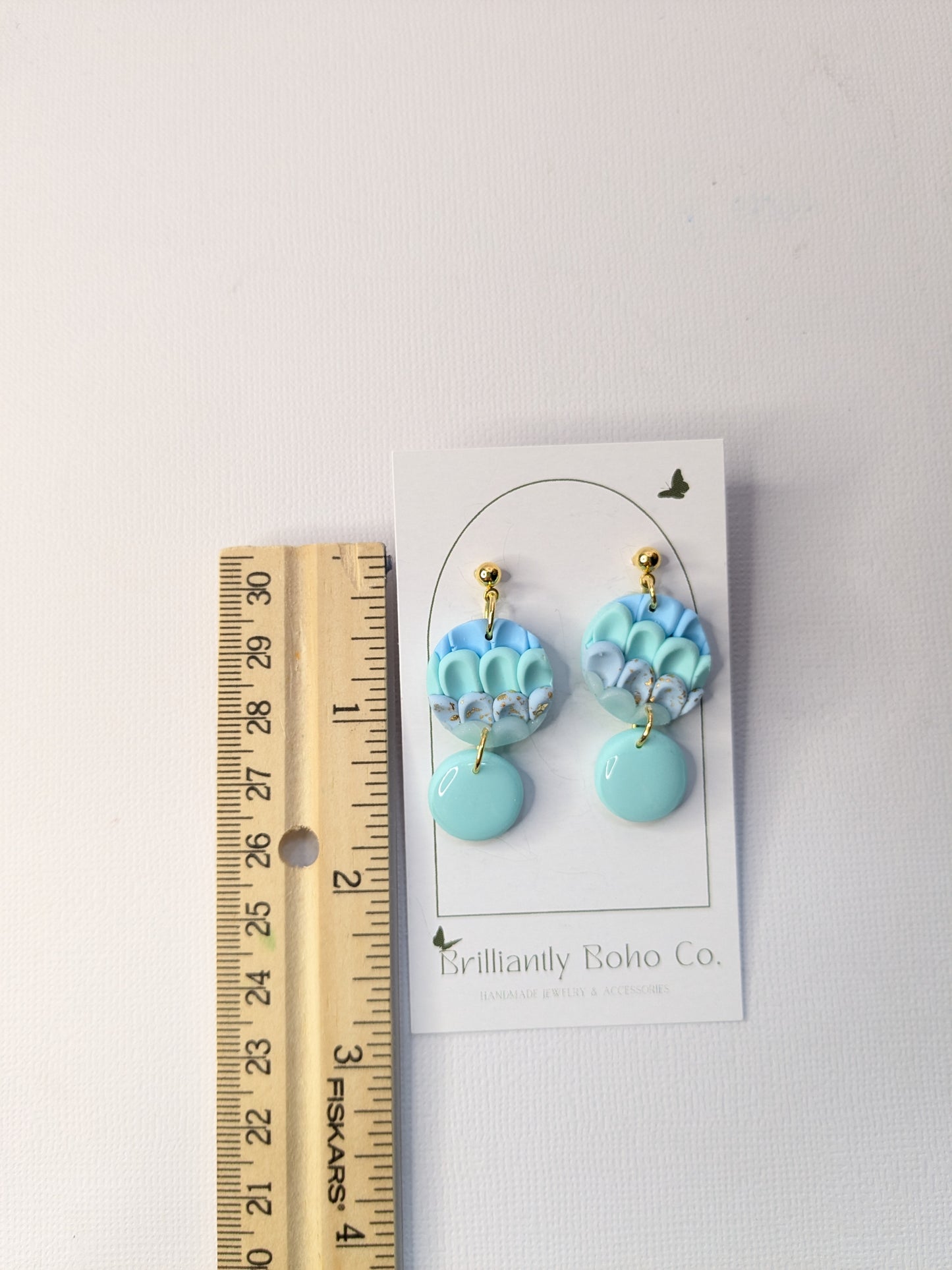 Blue Circle Scale Dangles