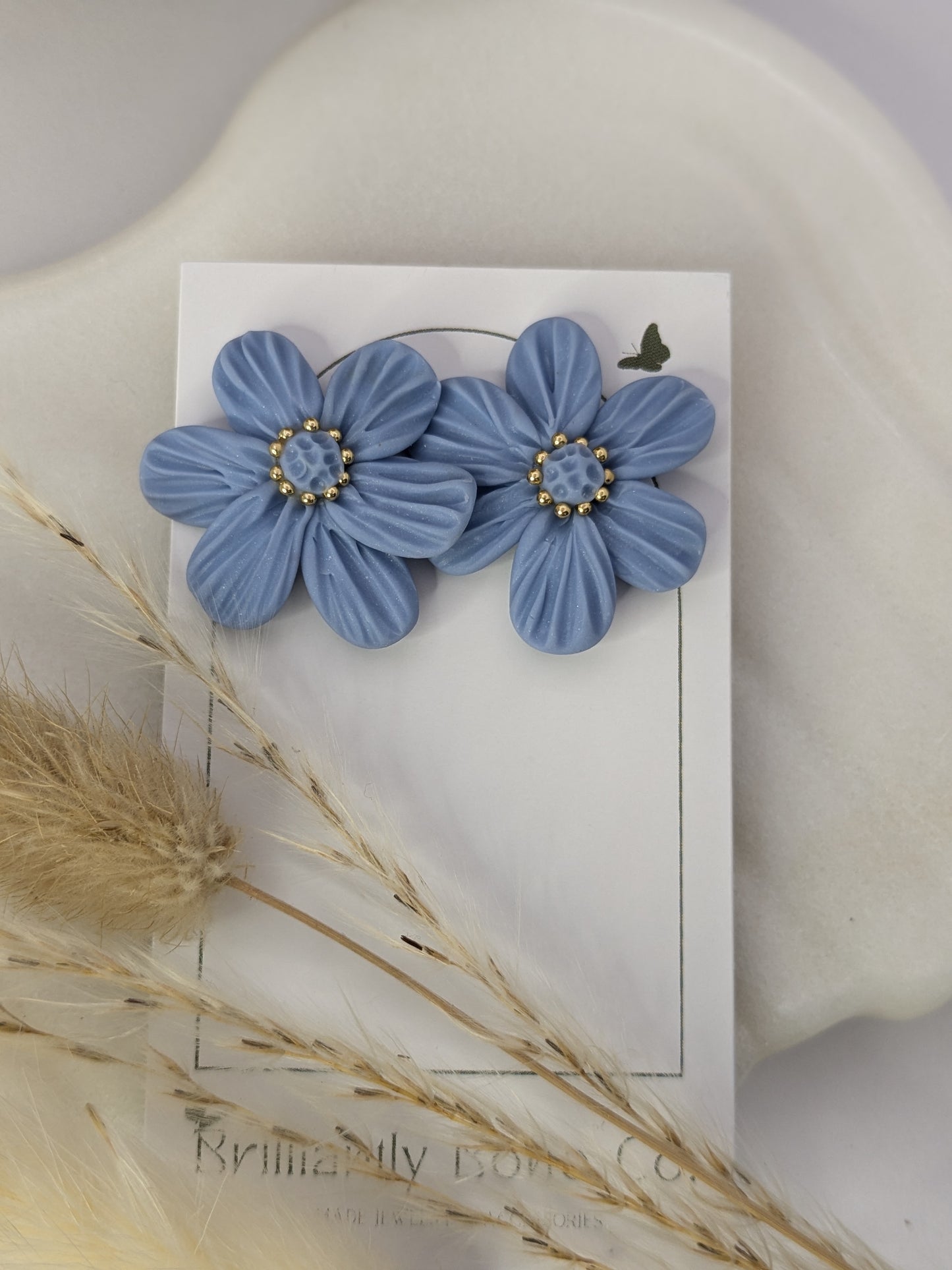 Chunky Floral Fall Studs
