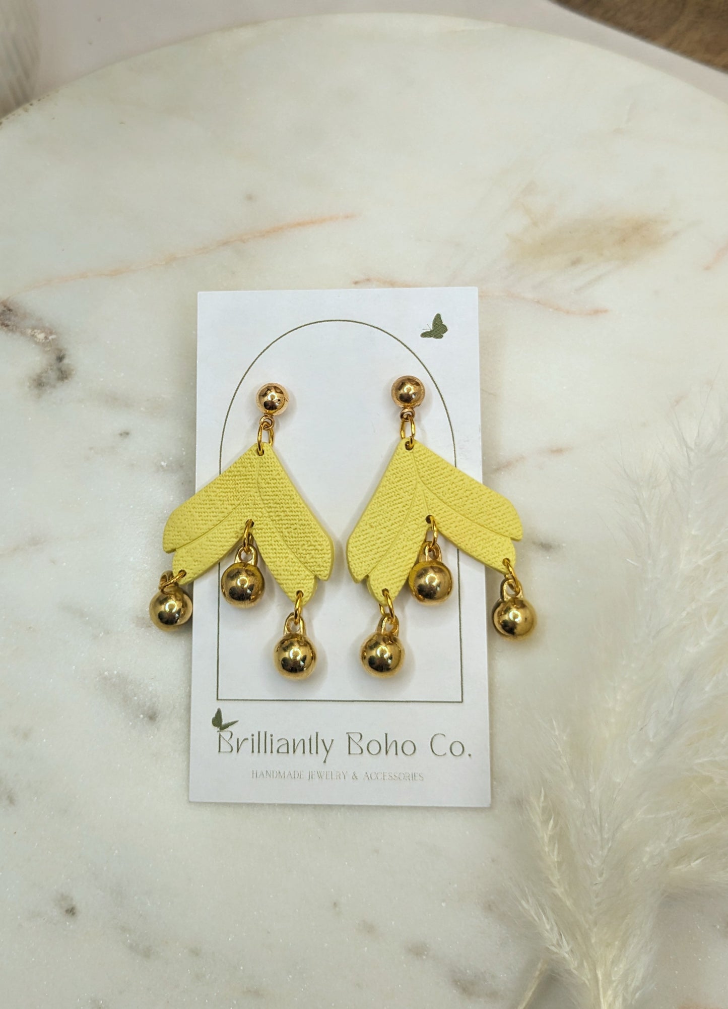 Brass and Linen Dangle