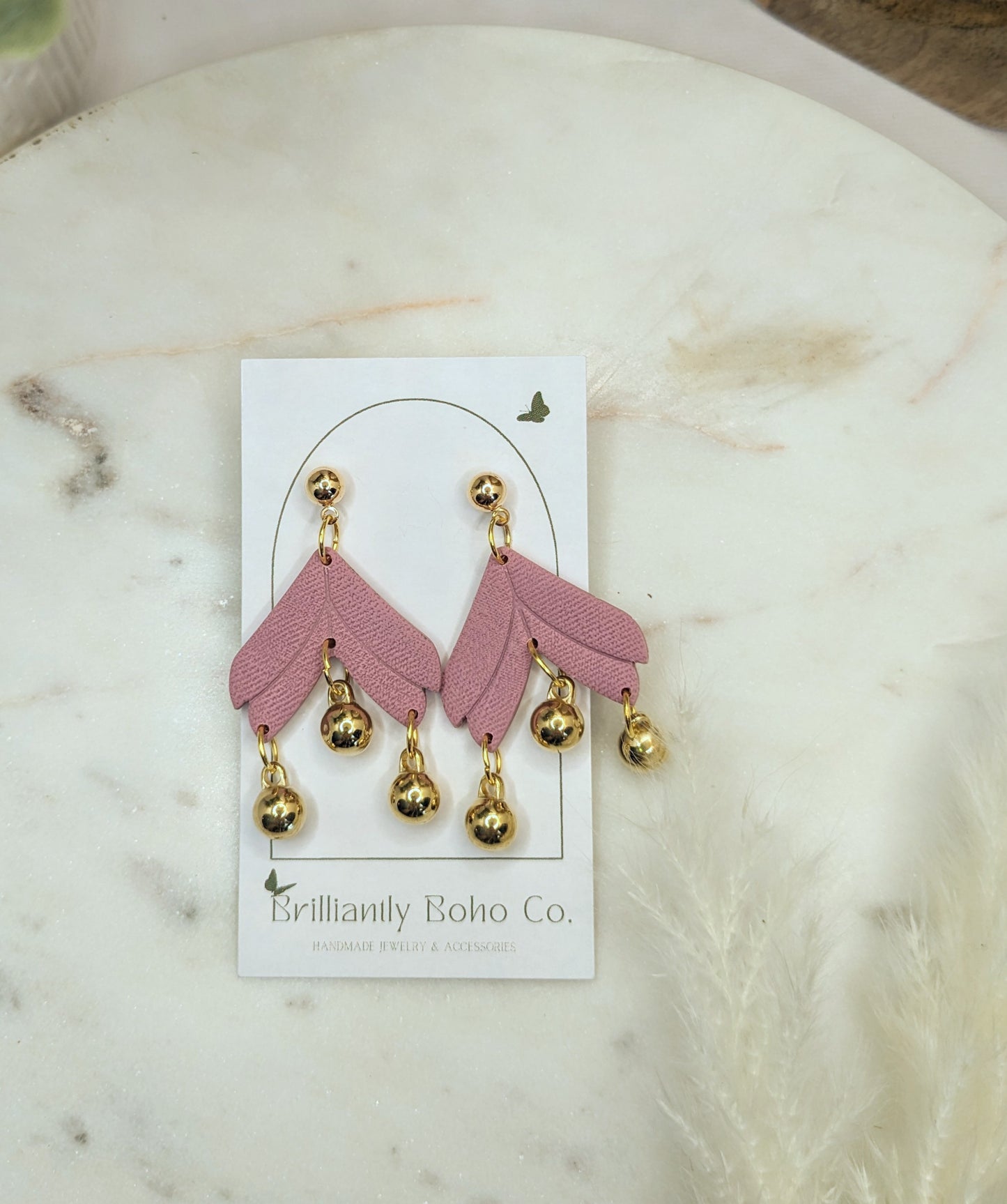 Brass and Linen Dangle