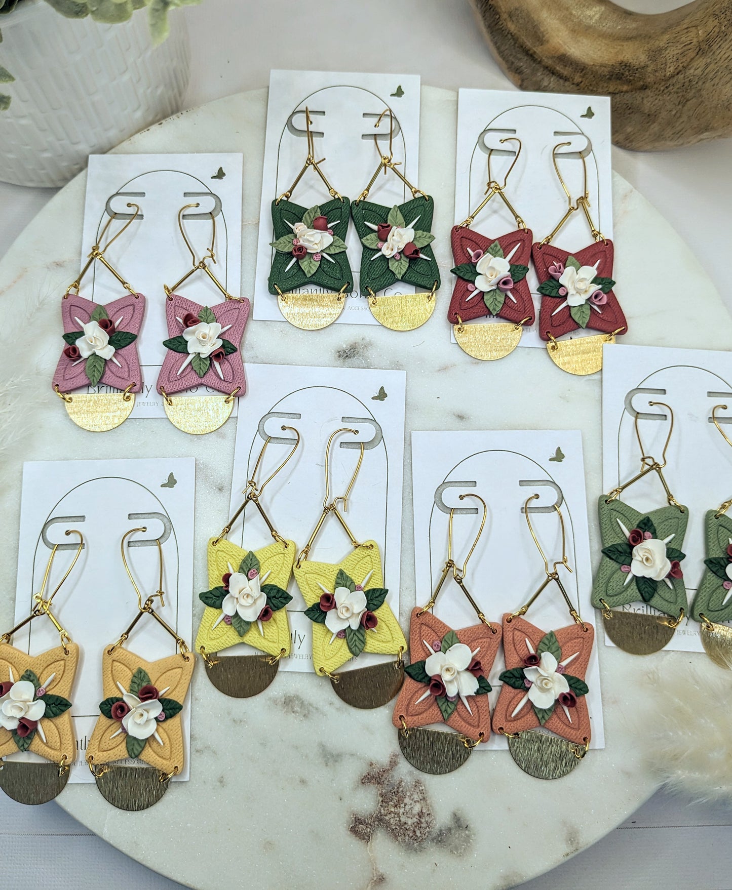 Floral Dogwood Dangles