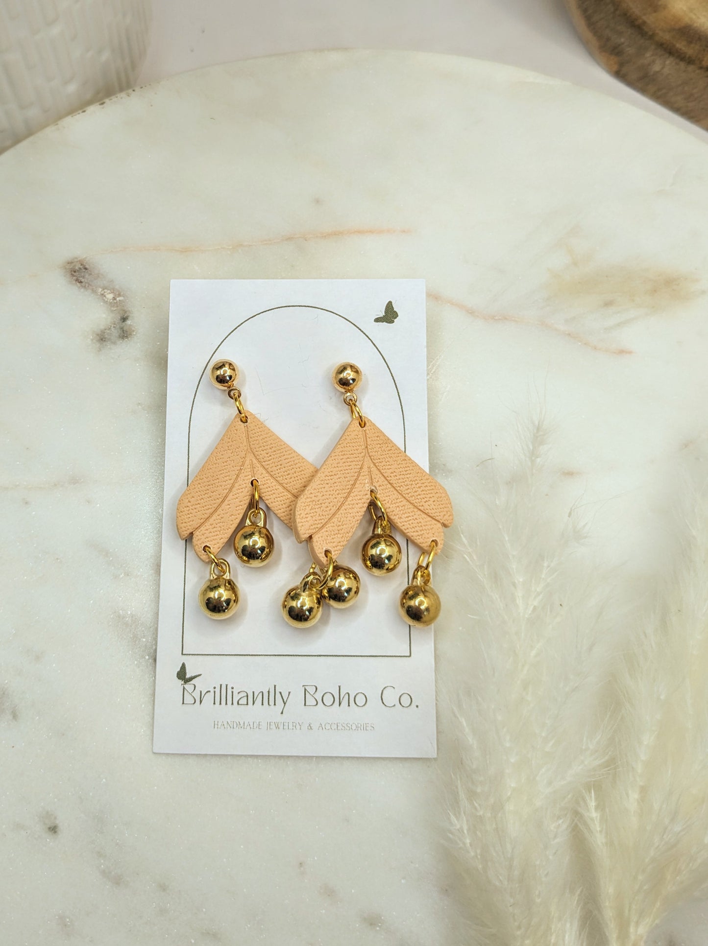 Brass and Linen Dangle