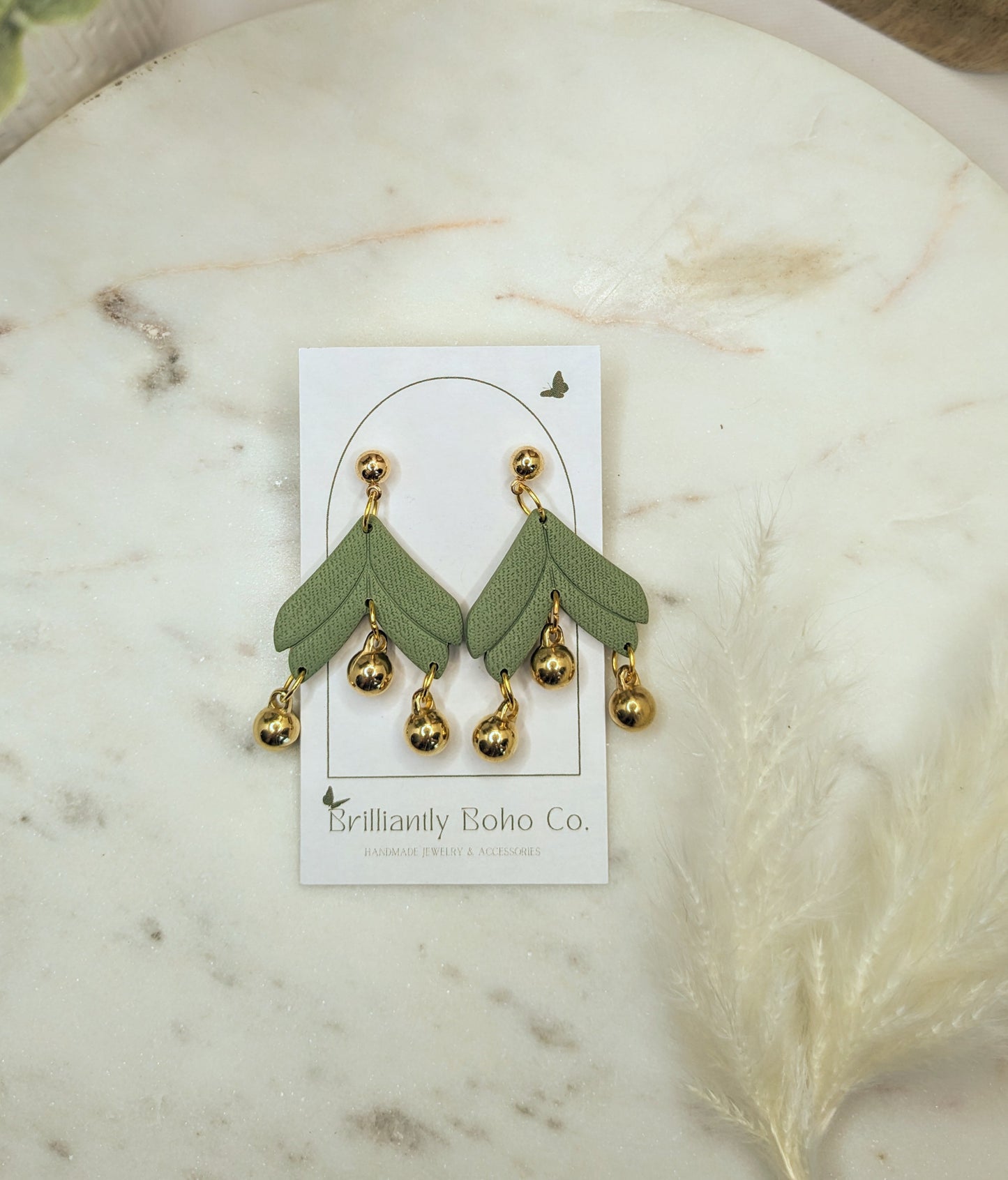 Brass and Linen Dangle
