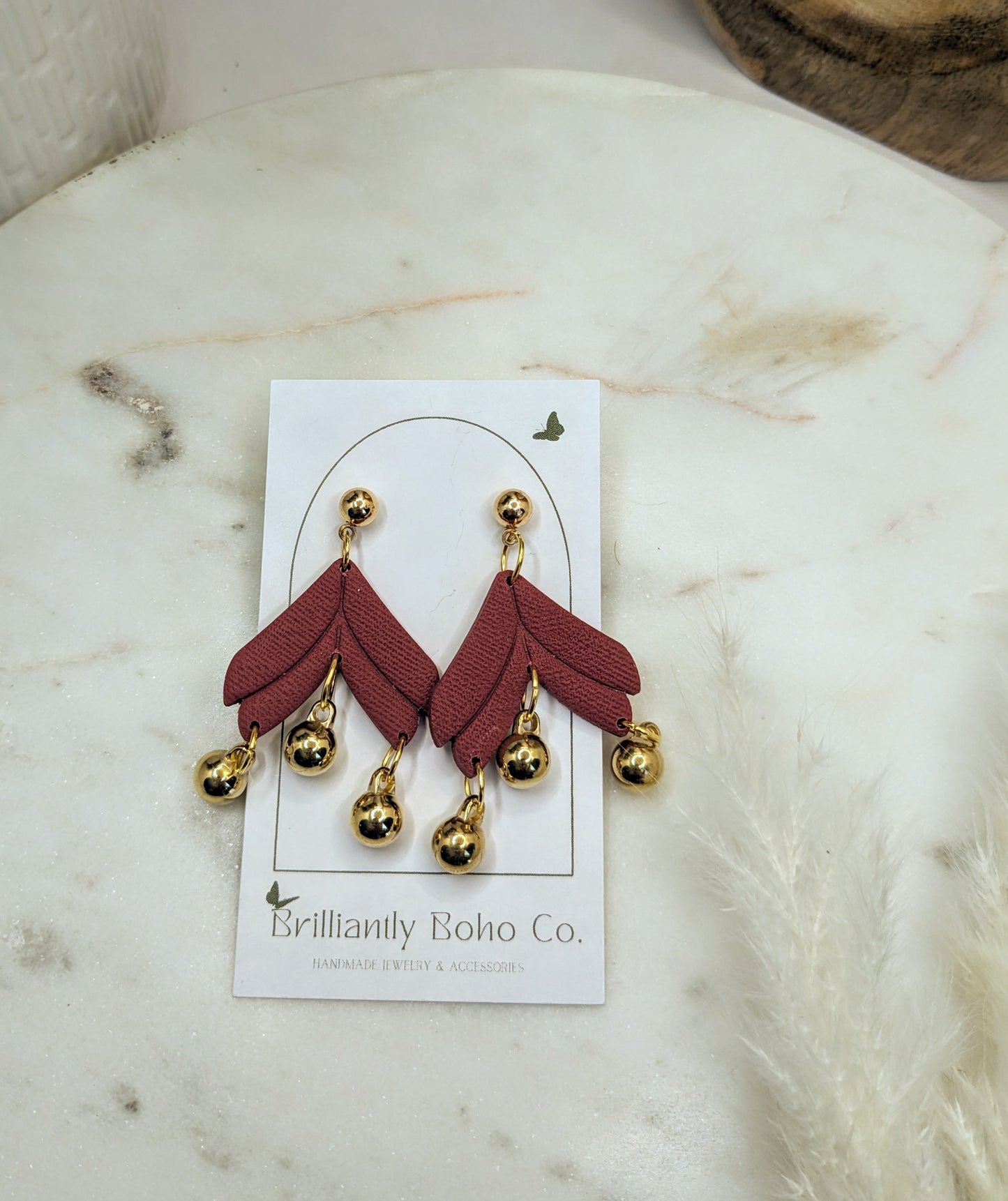 Brass and Linen Dangle