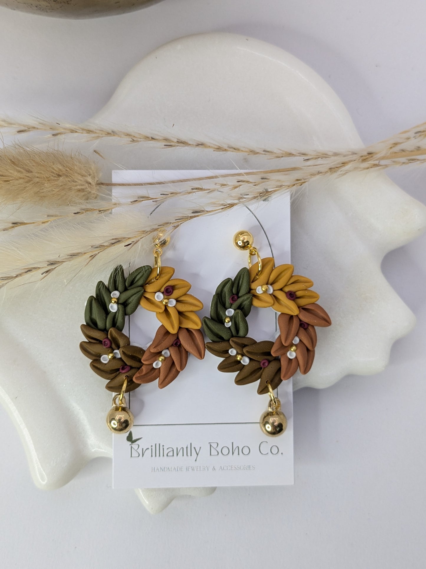 Fall Foliage Wreath Dangle
