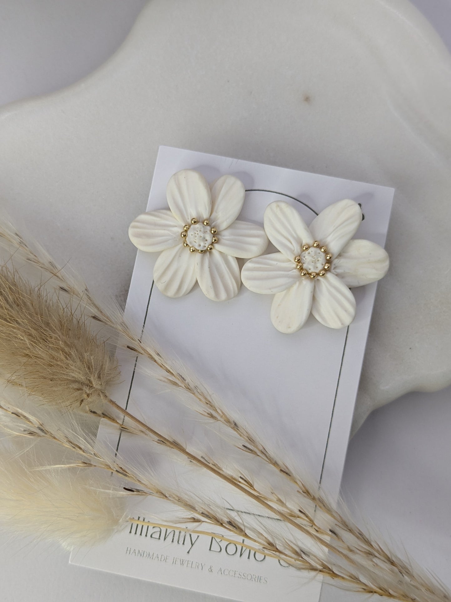 Chunky Floral Fall Studs
