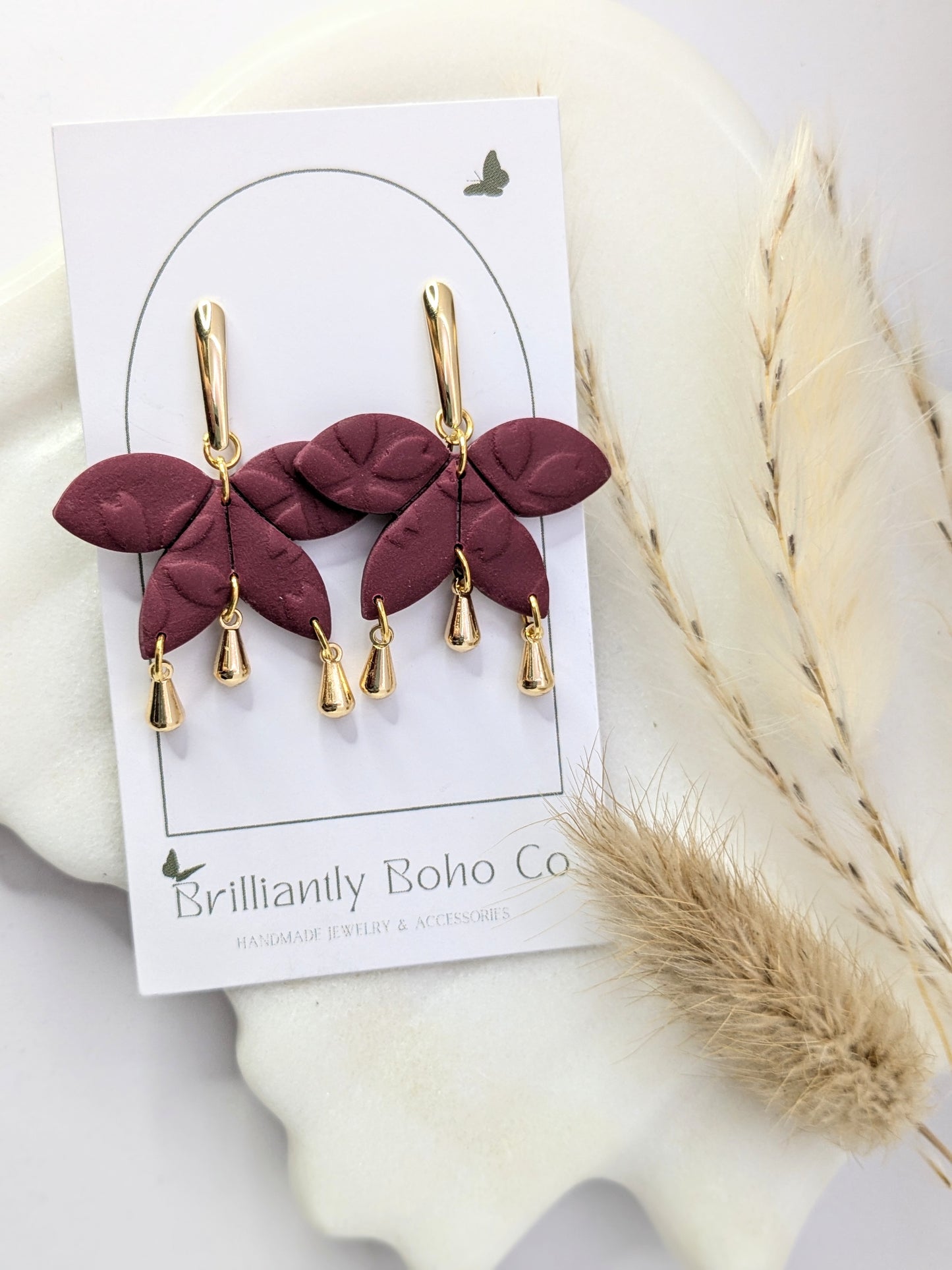 Textured Tassel Fall Foliage Dangles