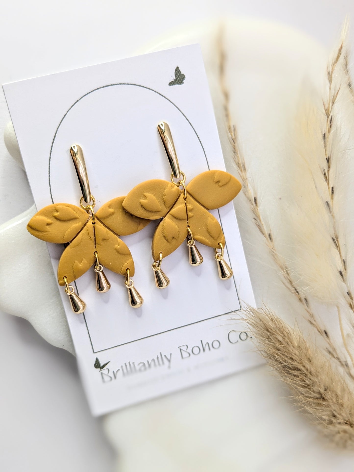 Textured Tassel Fall Foliage Dangles