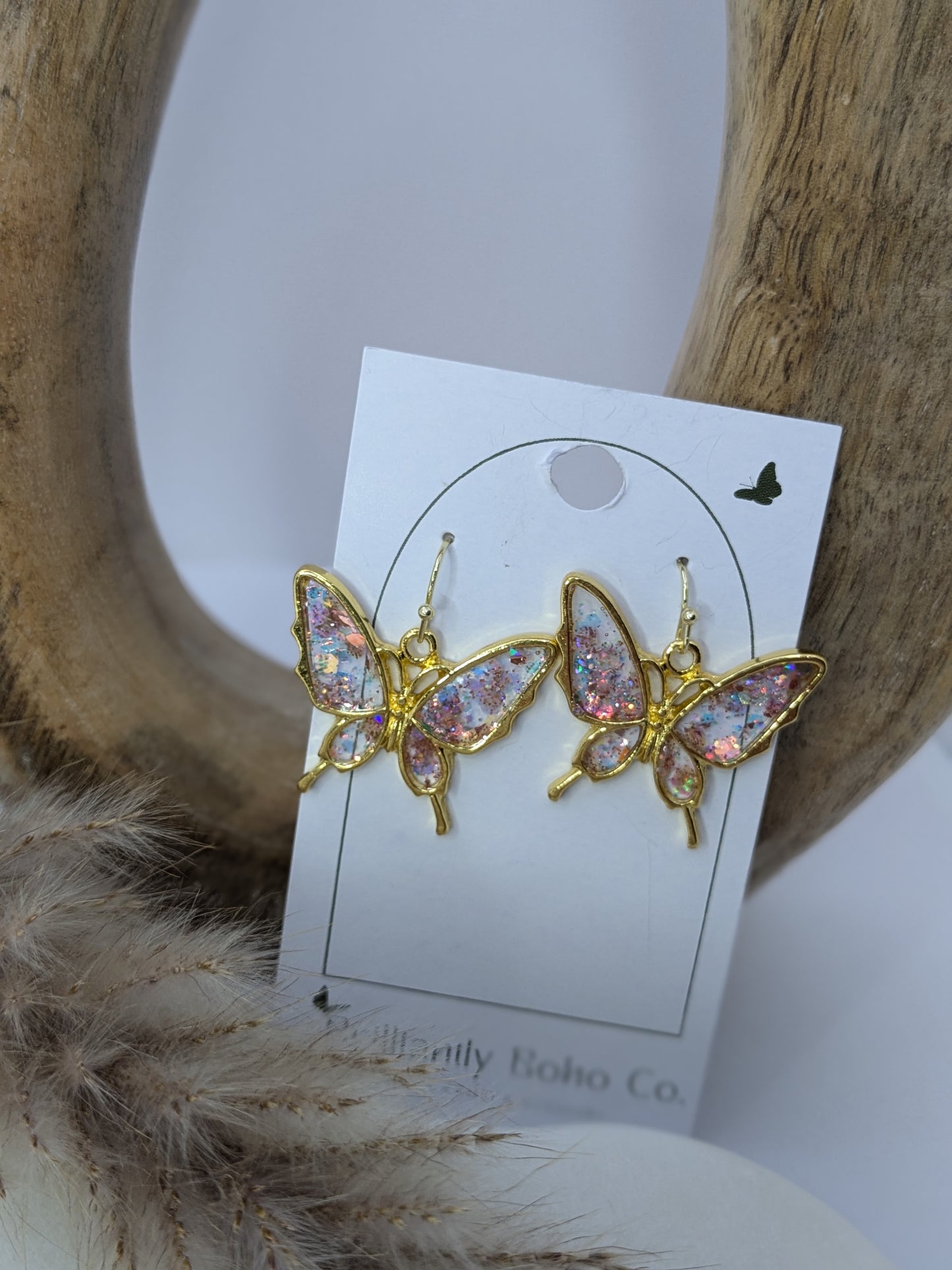 Butterfly Bezel Dangles