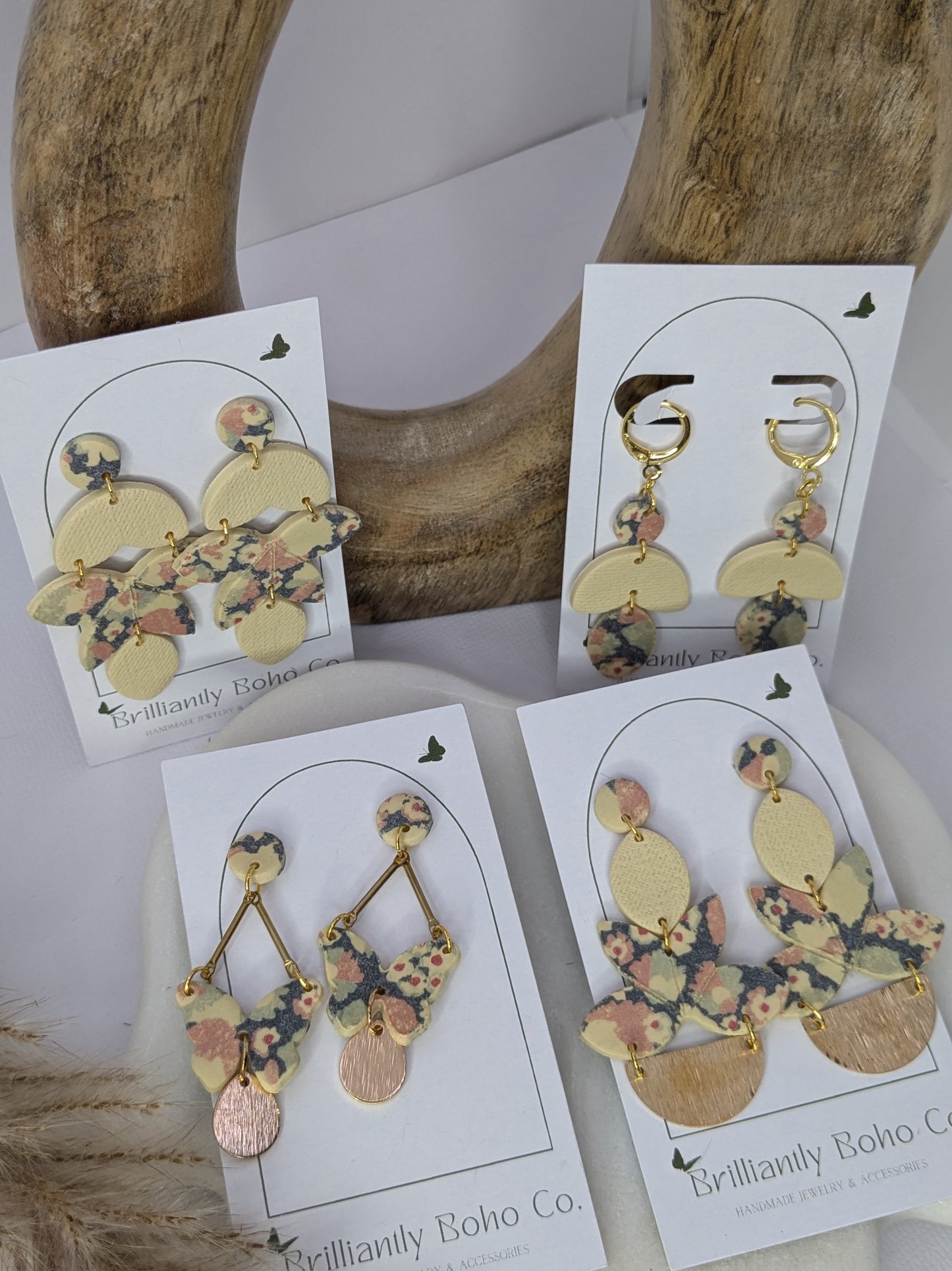 Buttercup Yellow Floral Dangles