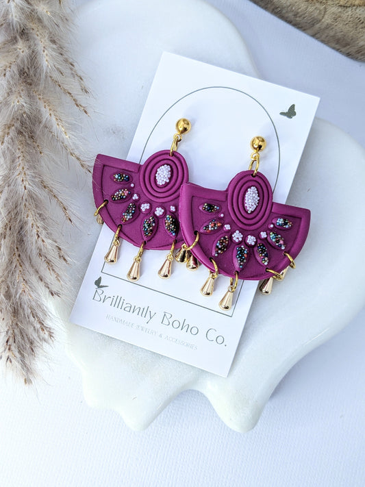 Bright Boho Fan Dangles