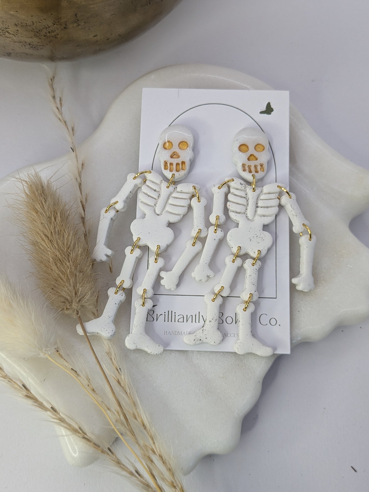 Bleached Bones Skeleton Dangles