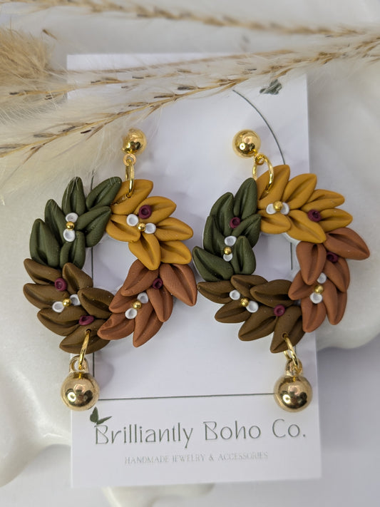 Fall Foliage Wreath Dangle