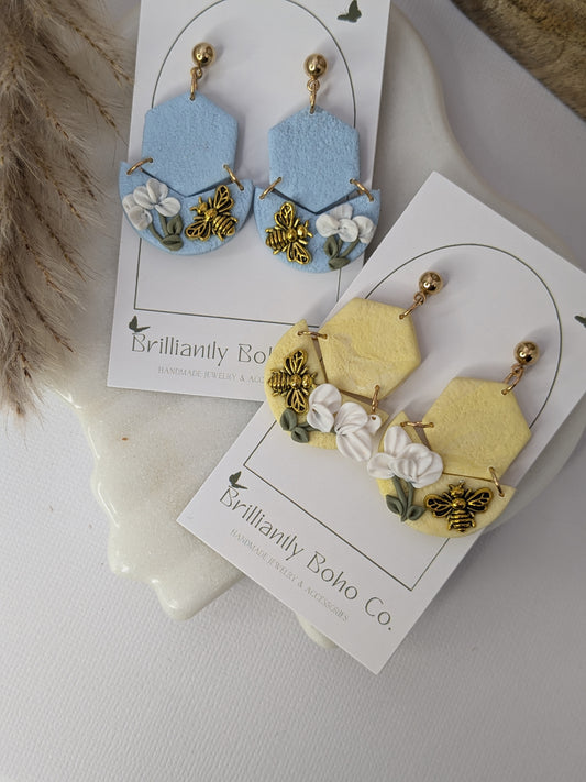 Pastel Bumblebee Dangles