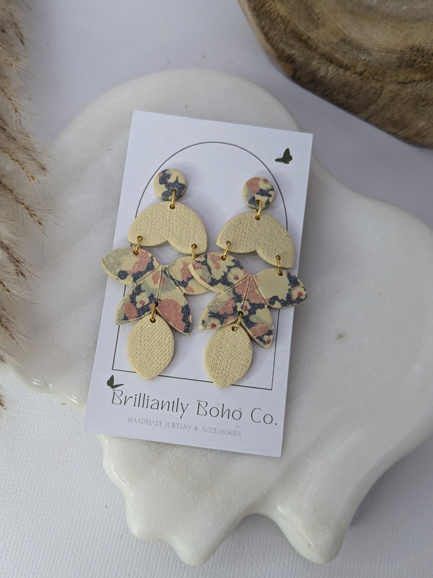 Buttercup Yellow Floral Dangles