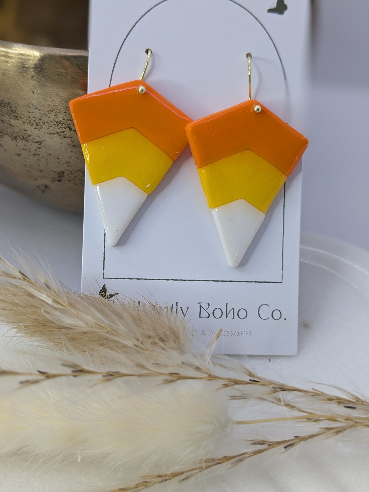 Glazed Candy Corn Dangles