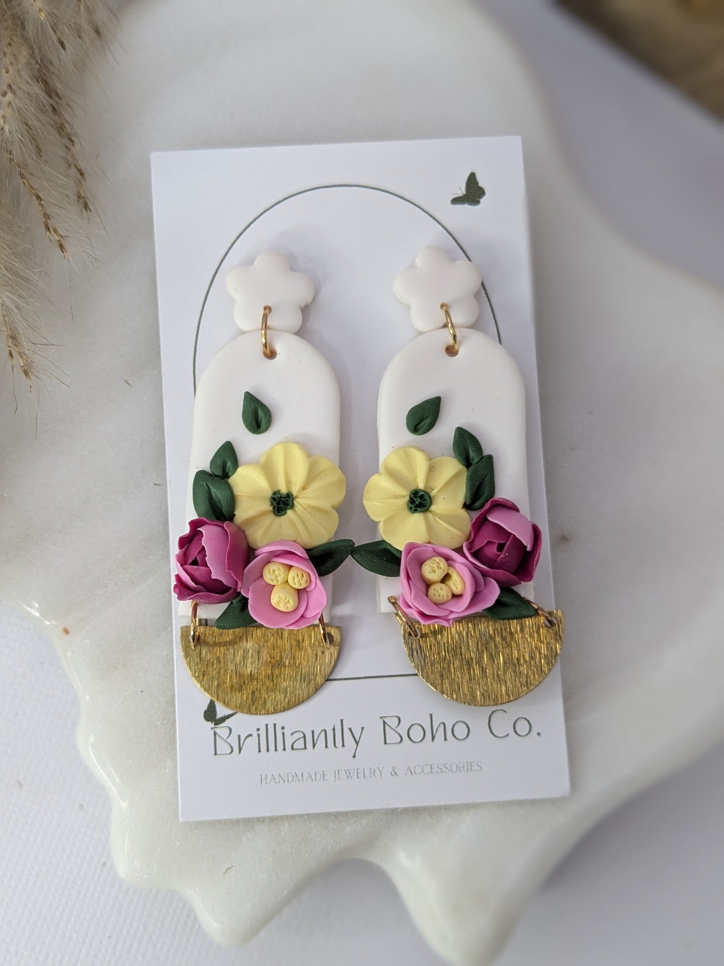 Bright Boho Floral Dangles