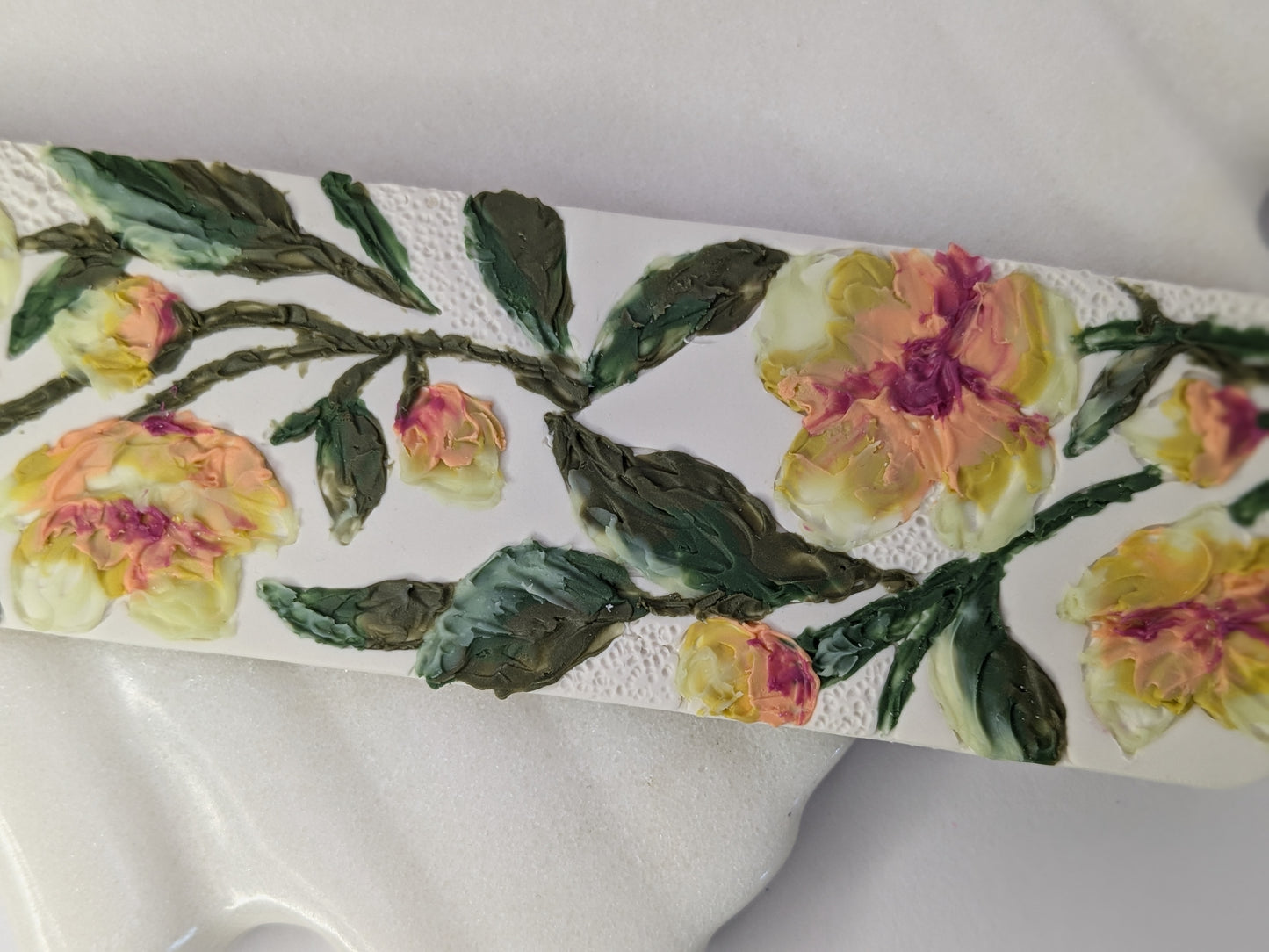 Hand Painted Wild Rose Bookmark