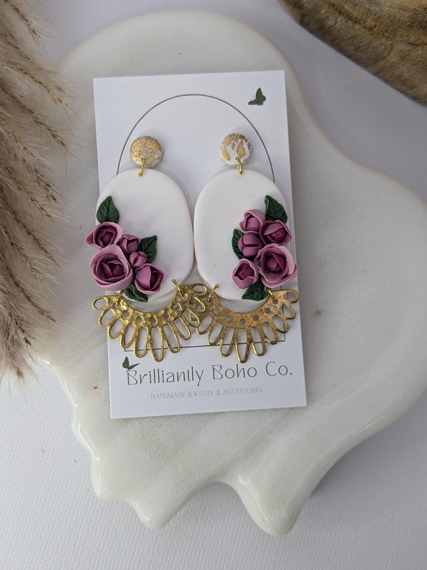 Rose Floral Dangles