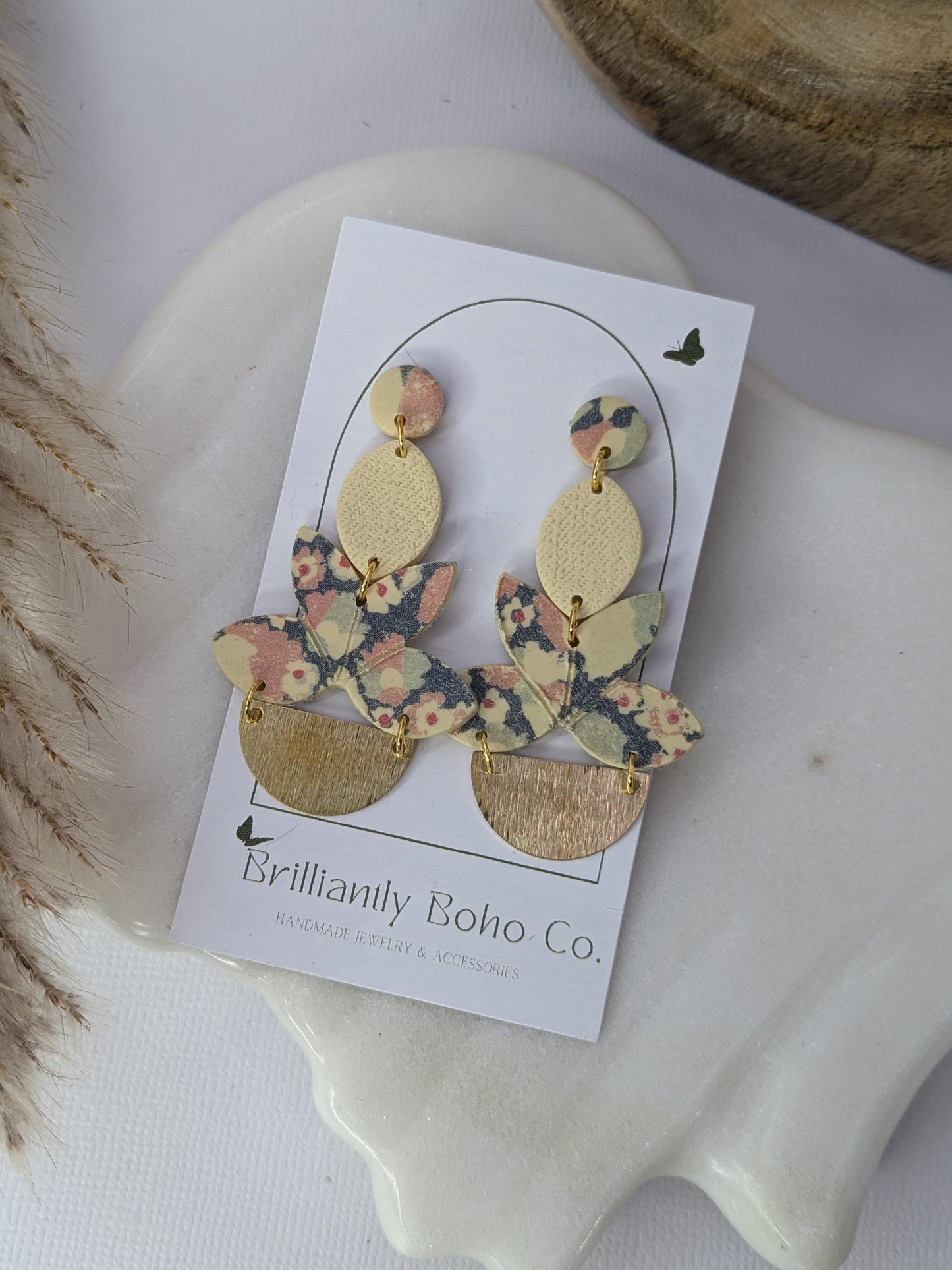 Buttercup Yellow Floral Dangles