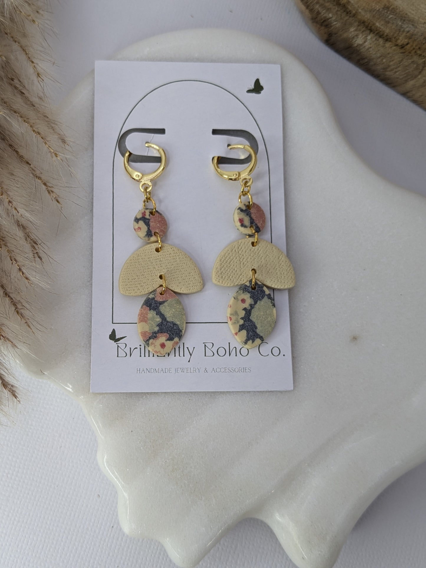 Buttercup Yellow Floral Dangles